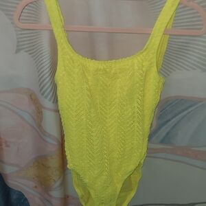 Yellow Womens One Piece Swimsuit Vintage CATALINA 10
